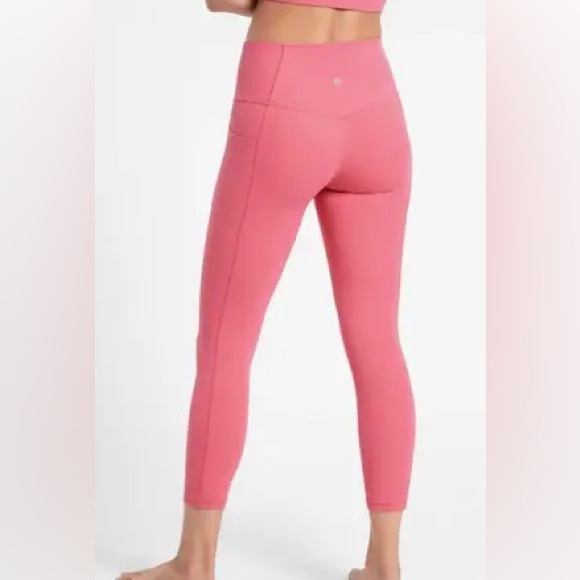 Athleta Pants - Athleta Salutation Stash Pocket 7/8 Tight Size Medium Pink